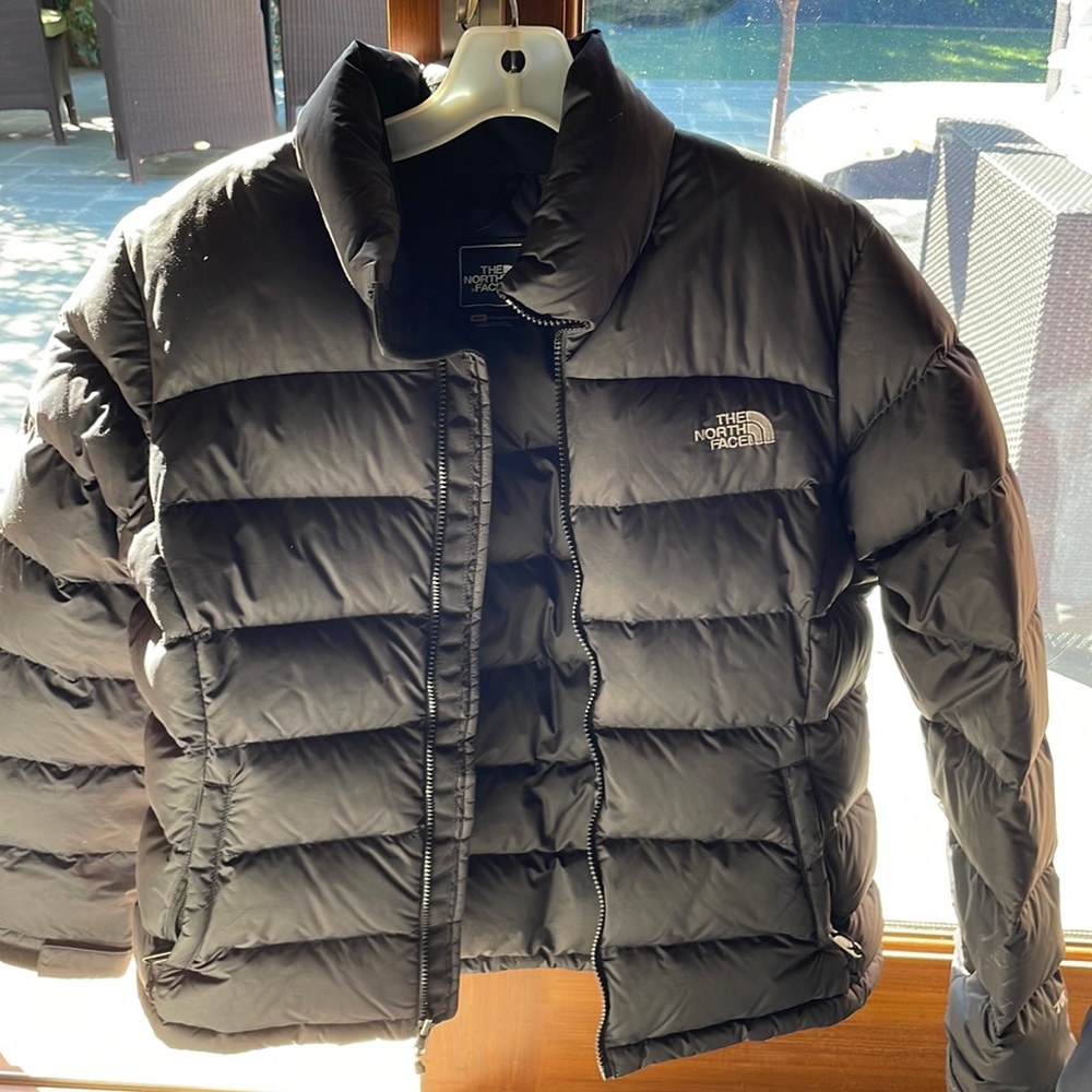 The North Face black puffer jacket, 700 fill, size women’s medium